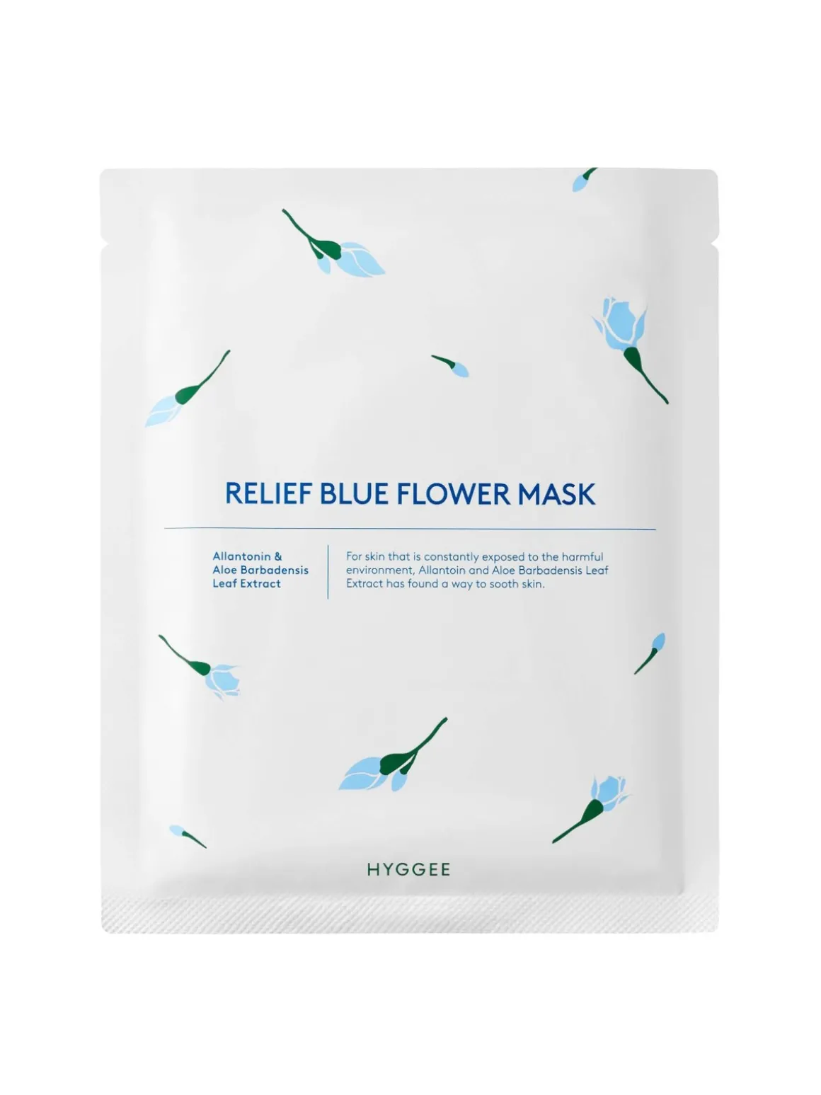 Relief Blue Flower Mask